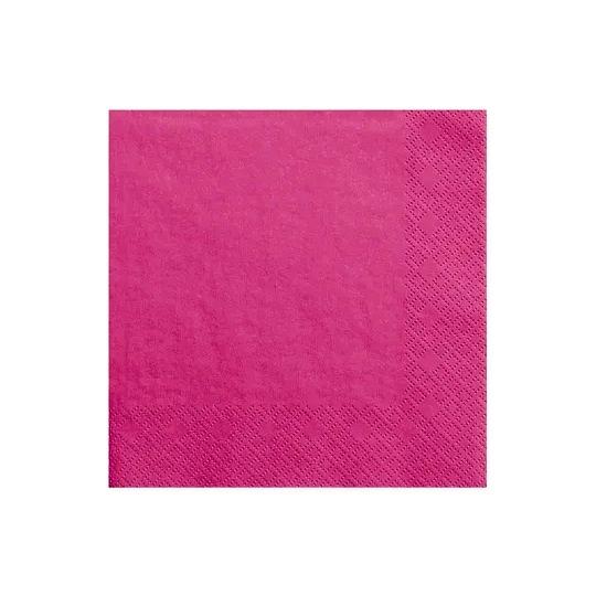 Servietter lunsj, mørk rosa – 20 stk