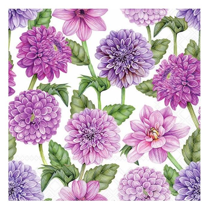 Servietter lunsj, Lilla Dahlia – 20 stk