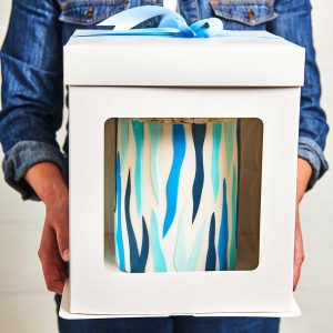 Kakeeske høy 26x26x29,4cm hvit - 1 stk