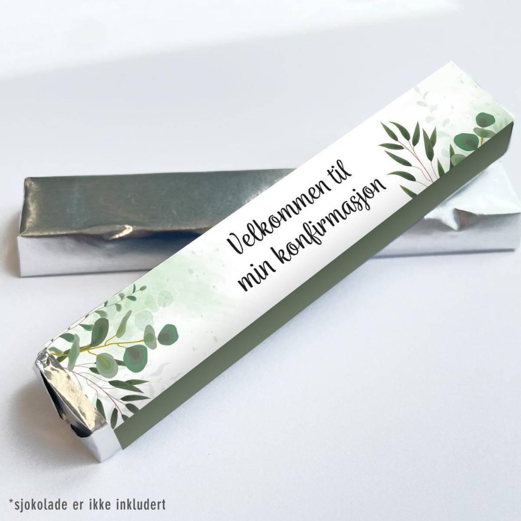 Kinder omslag, Konfirmasjon eucalyptus - 20 stk