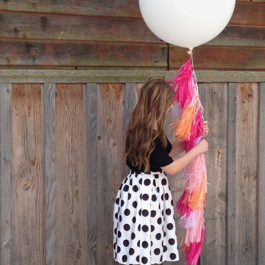 Ballonghale tassels - Rosa og fersken
