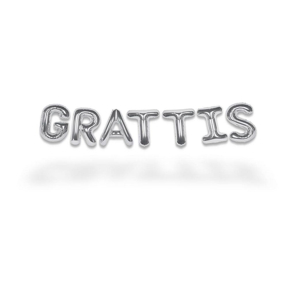 Ballongbanner, GRATTIS - Sølv