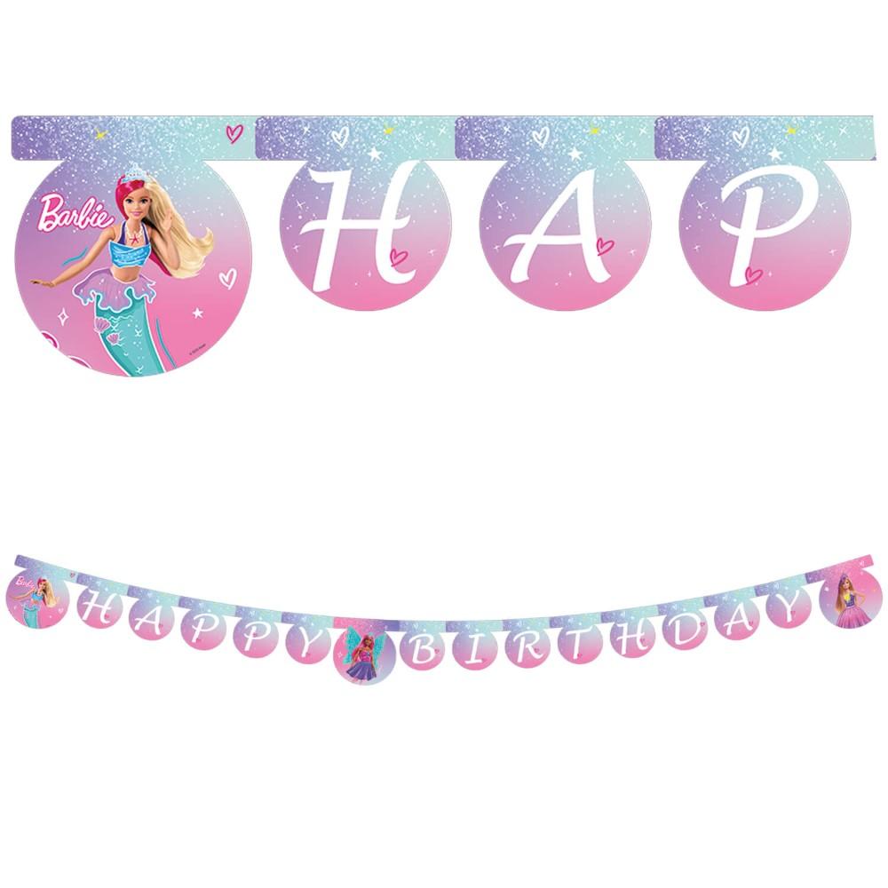 Banner, happy birthday - Barbie