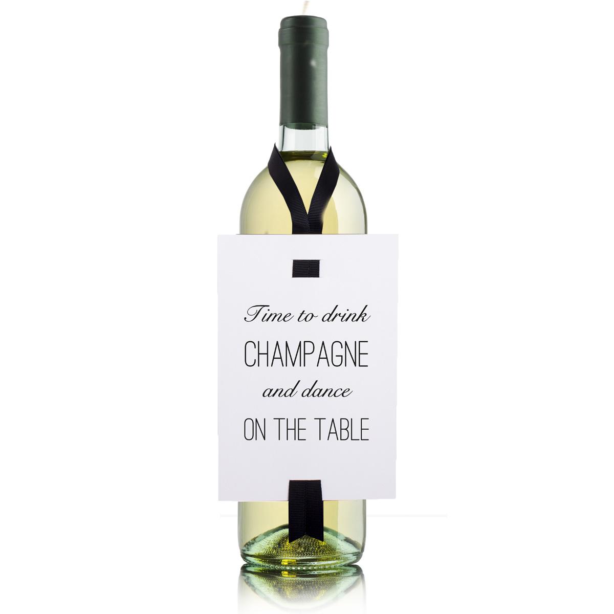 Vinkort - Time to drink champagne