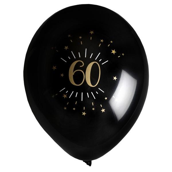 Ballonger svart 60, 23 cm - 8 stk