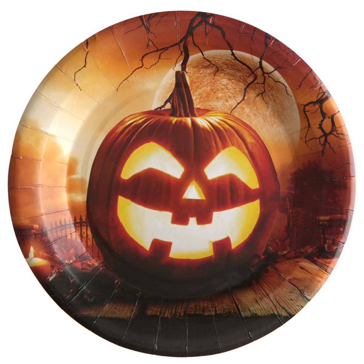 Papptallerkener, Halloween gresskar- 10 stk
