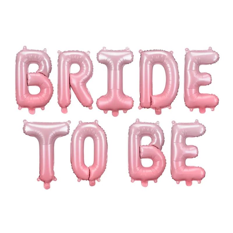 Ballongbanner, bride to be - rosa ombre