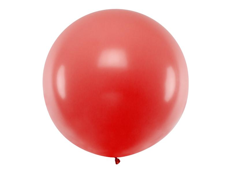 Gigantisk ballong, pastell 100 cm - Rød