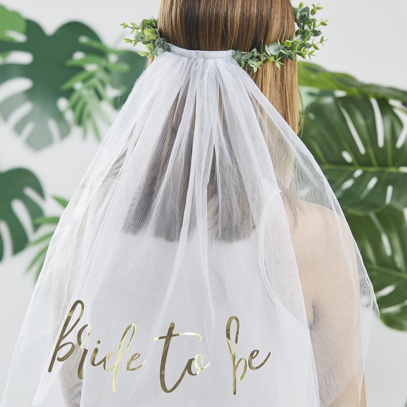 Bladkrans med slør - bride to be