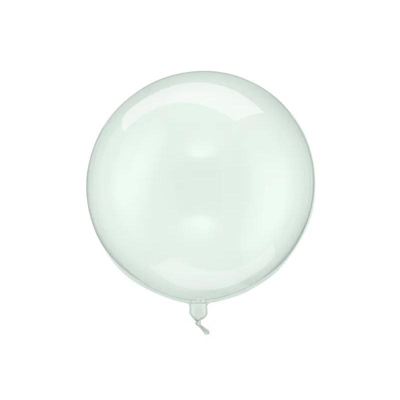 Bobleballong, gjennomsiktig grønn - 40 cm