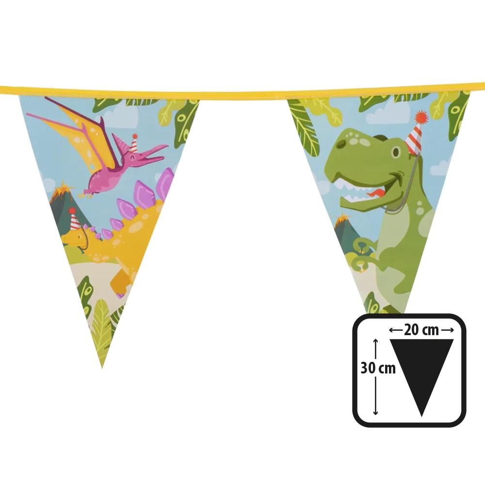 Flaggbanner, søte dinosaurer - 6 meter