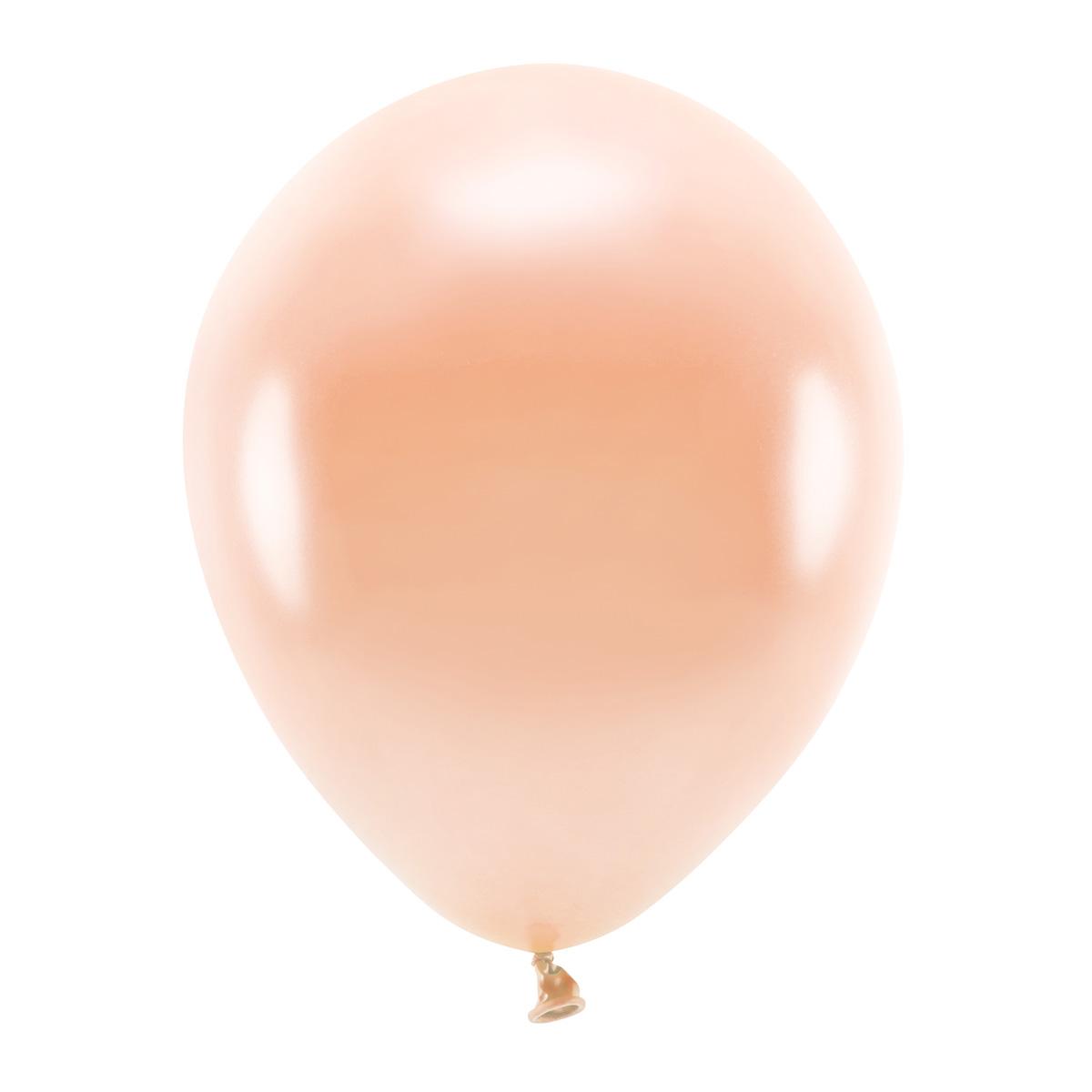 ECO Ballonger metallic 30 cm, fersken - 100 stk