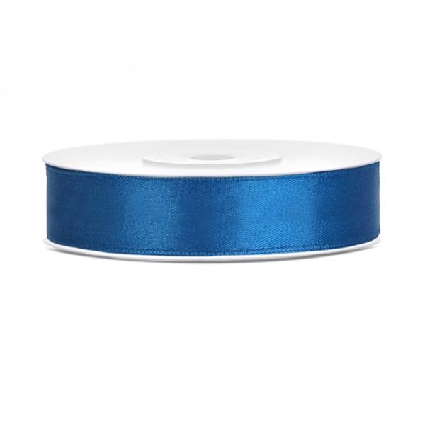Silkebånd 12mm, blå – 25 m