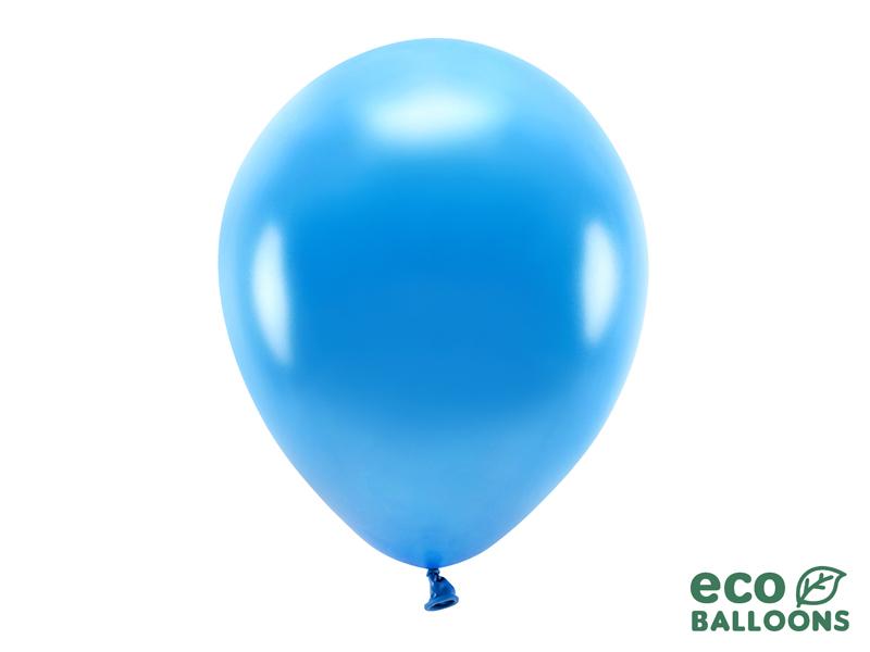 ECO Ballonger metallic blå, 30 cm - 10 stk