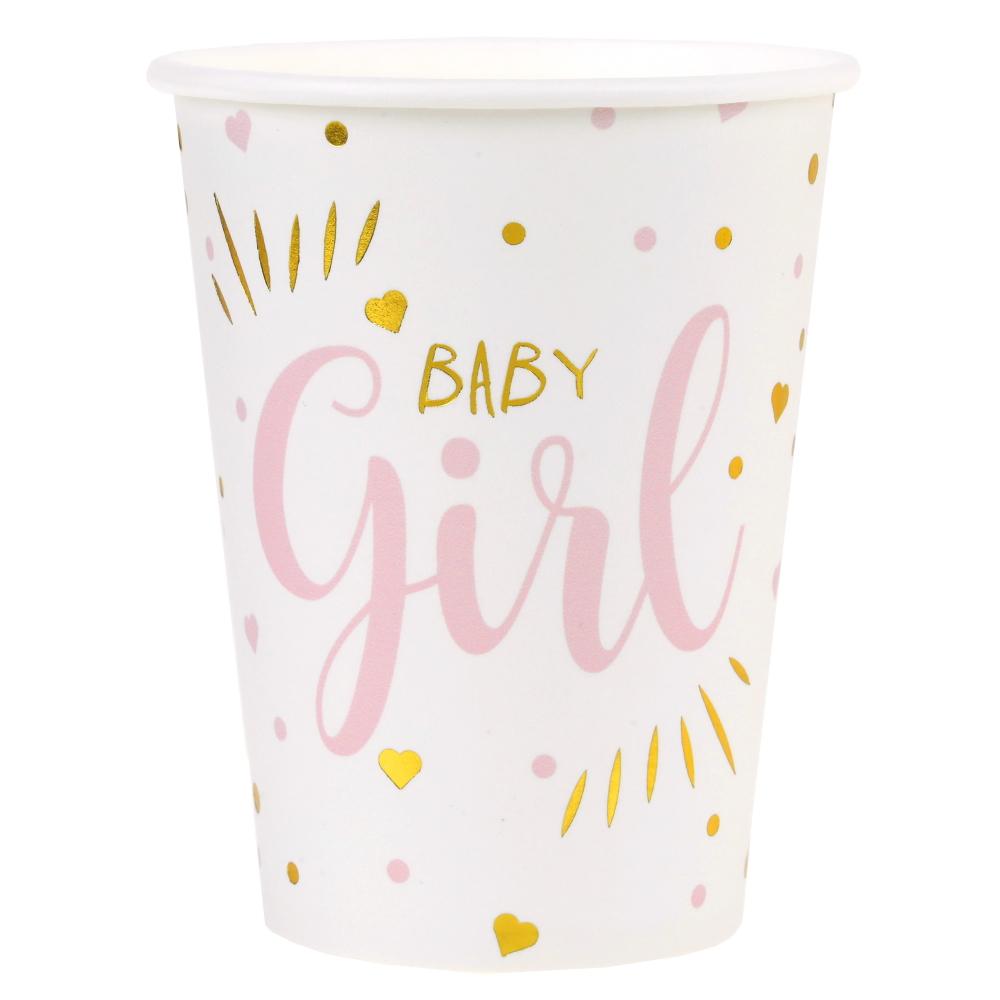 Pappkopper Baby girl - 10 stk