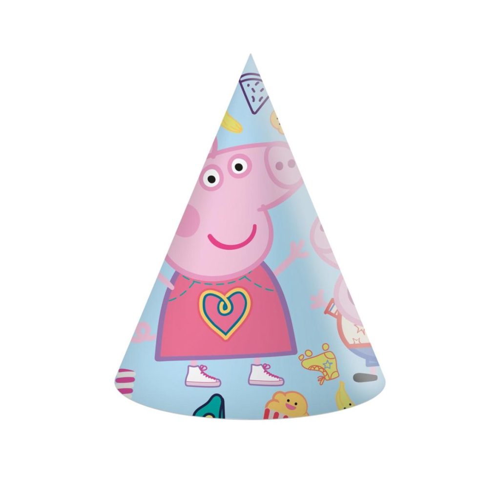 Partyhatter, Peppa Gris - 6 stk