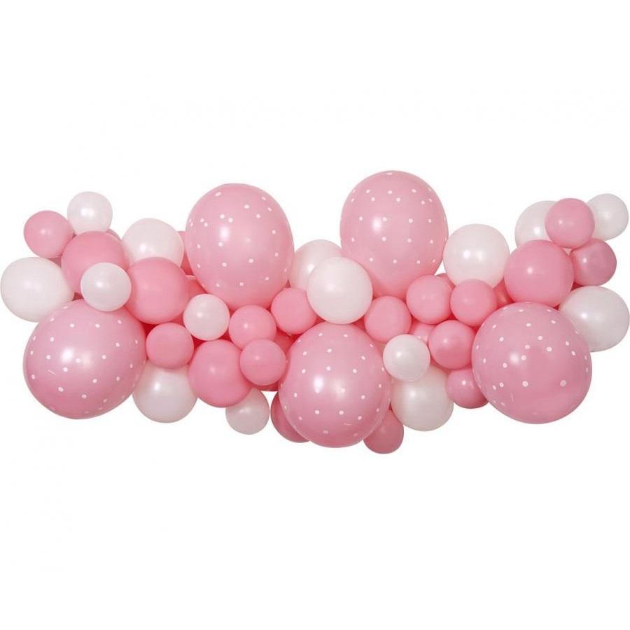 Ballongbue, gjør det selv - Dus rosa og hvit