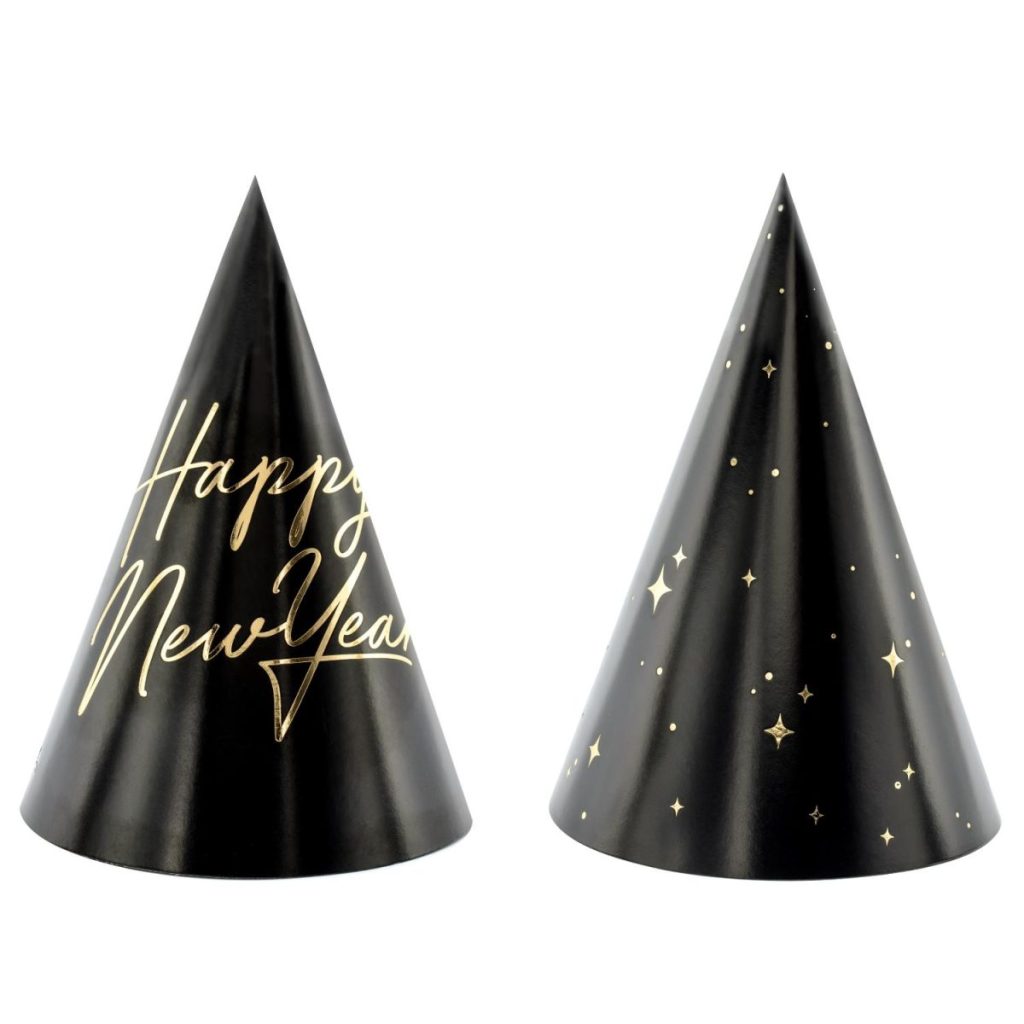 Partyhatter, Happy New Year - 6 stk