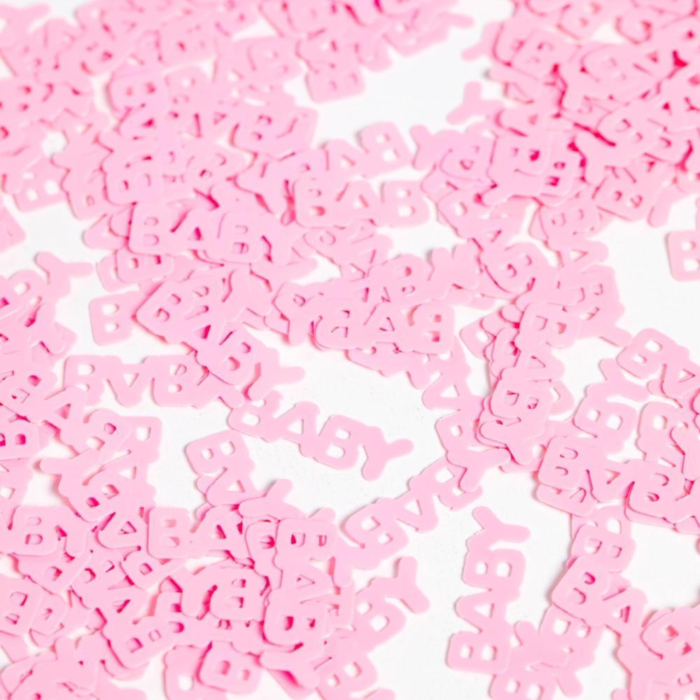 Bordkonfetti, Baby - Lys rosa