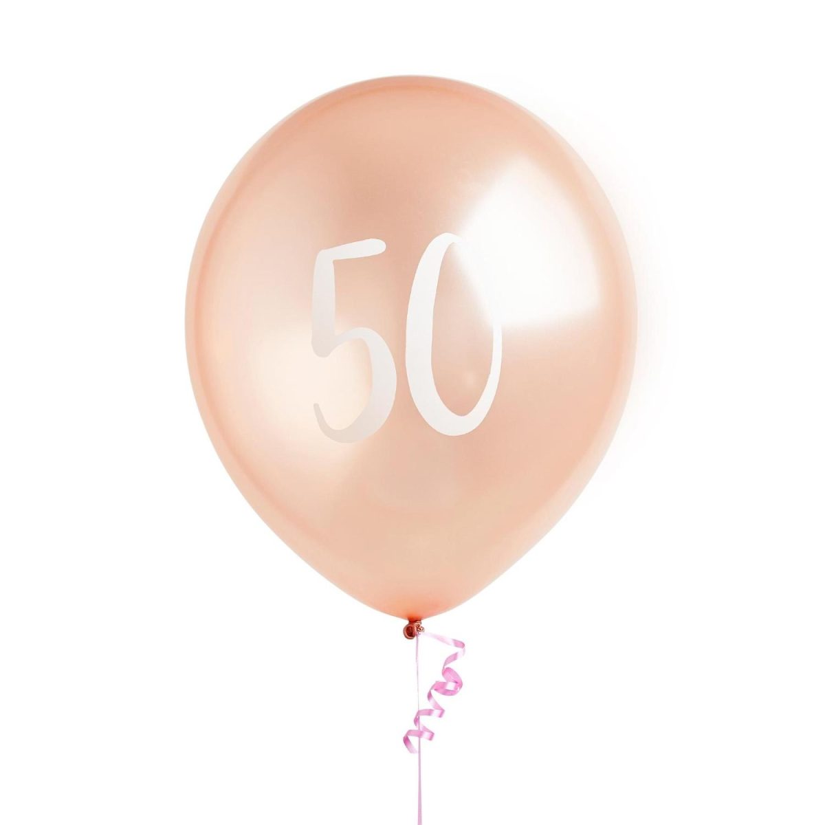 Ballonger metallic fersken 50 - 5 stk