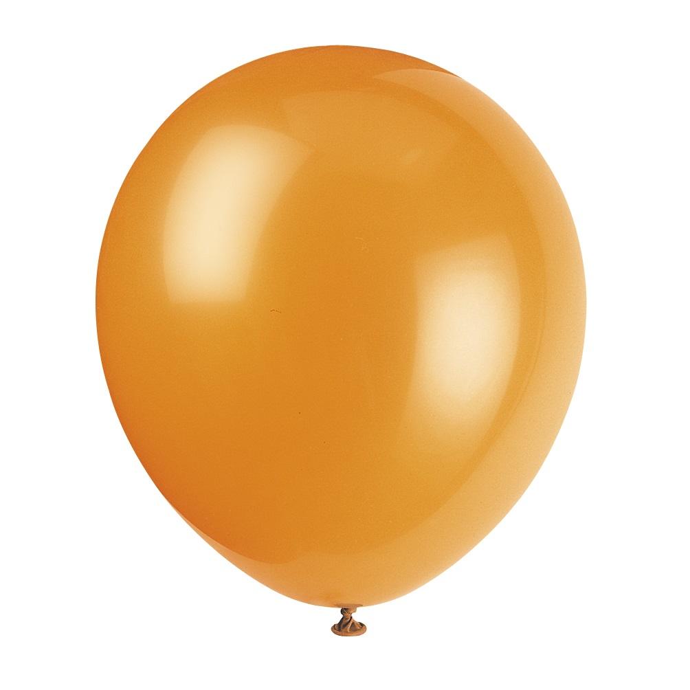 Ballonger metallic oransje, 30 cm - 10 stk