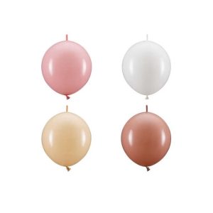 Ballonger linkaloons, natur og rosa  – 20 stk