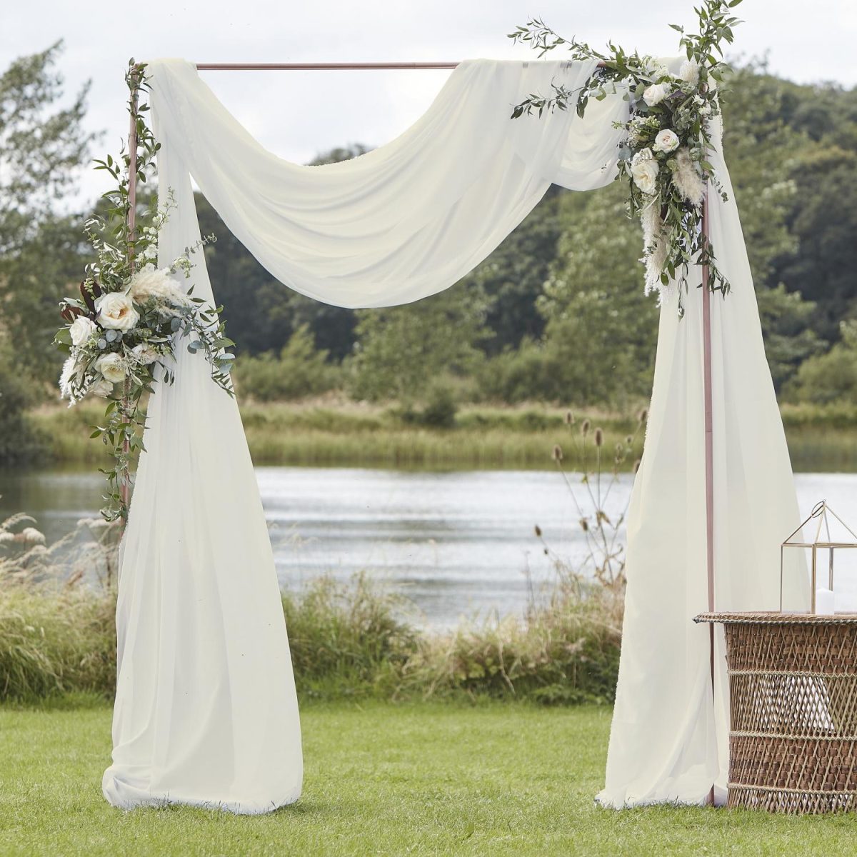 Draperings tekstil 6 m - kremhvit