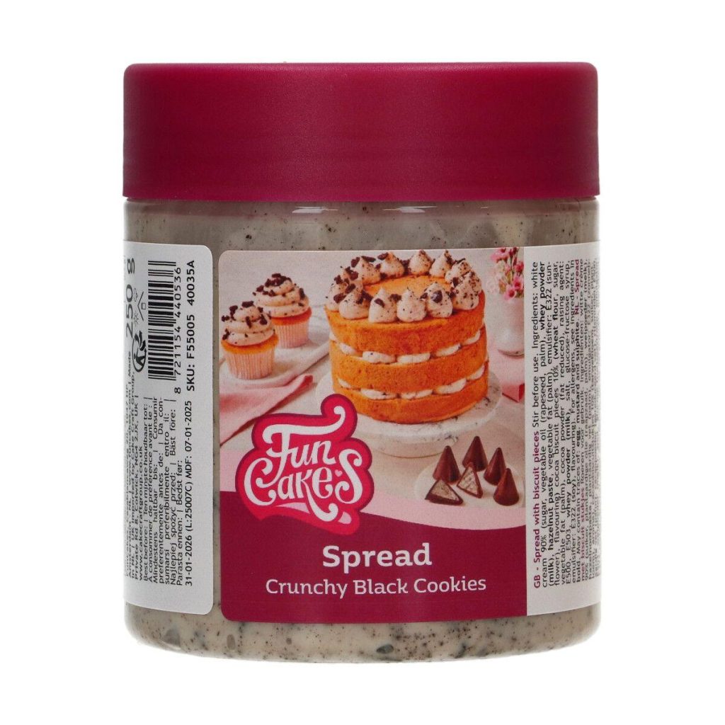 FunCakes kakefyll, Sjokoladekrem Black Cookies - 250g
