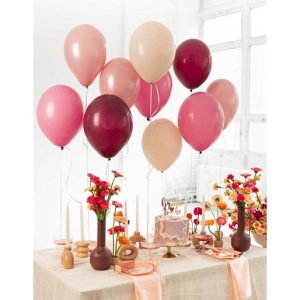 Ballonger, natur og rosa - 10 stk