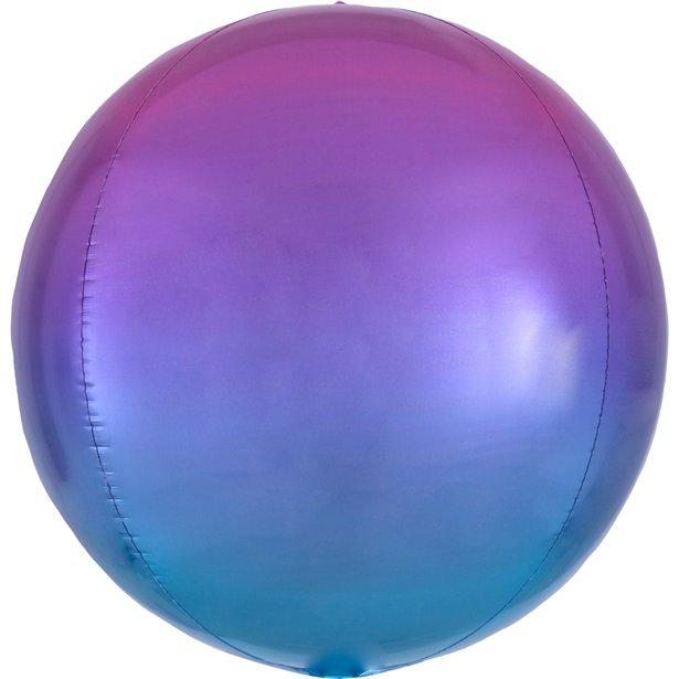 Orb ballong, ombre - lilla og blå