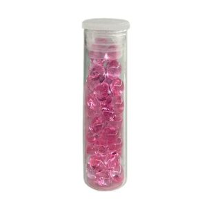 Spiselige diamanter, mørk rosa 6mm - 40 stk