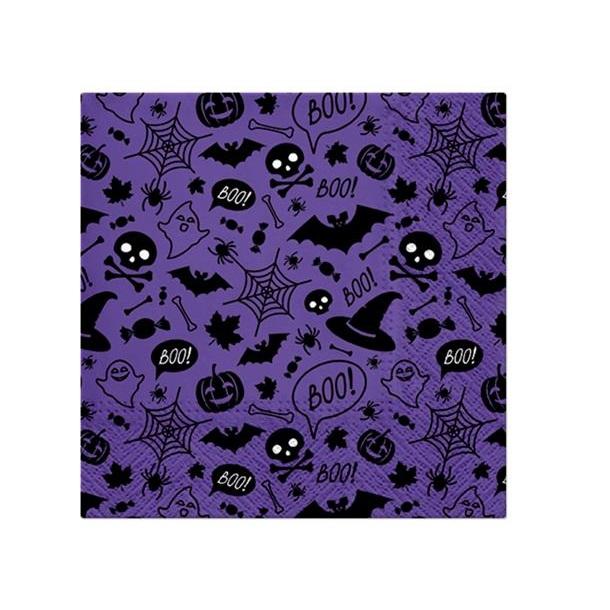 Servietter BOO, lilla - 20 stk
