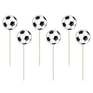 Cupcakepynt fotballer - 20 stk