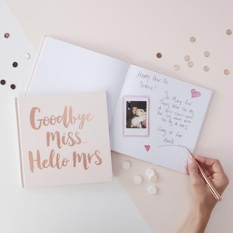 Gjestebok - Goodbye miss, Hello mrs