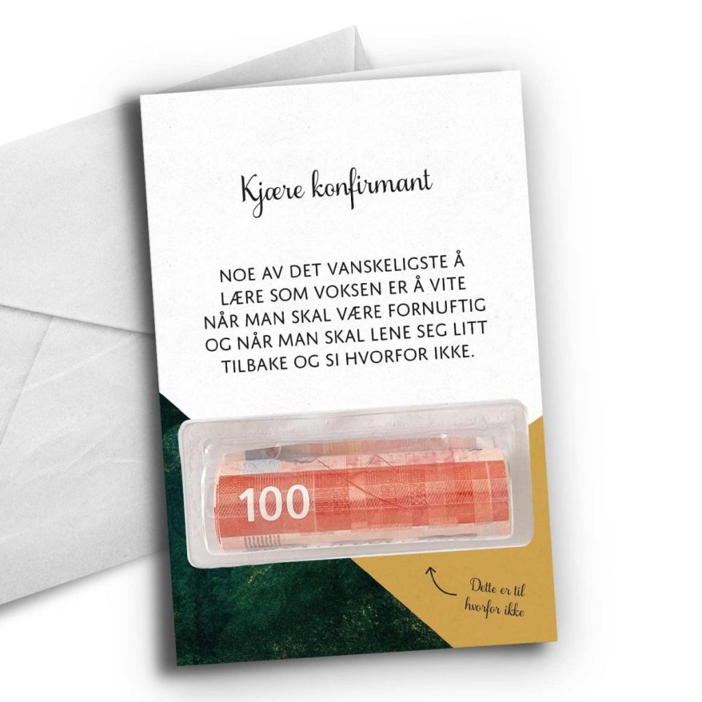 Kort konfirmant, med pengelomme - Hvorfor ikke