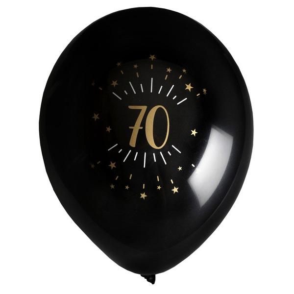 Ballonger svart 70, 23 cm - 8 stk