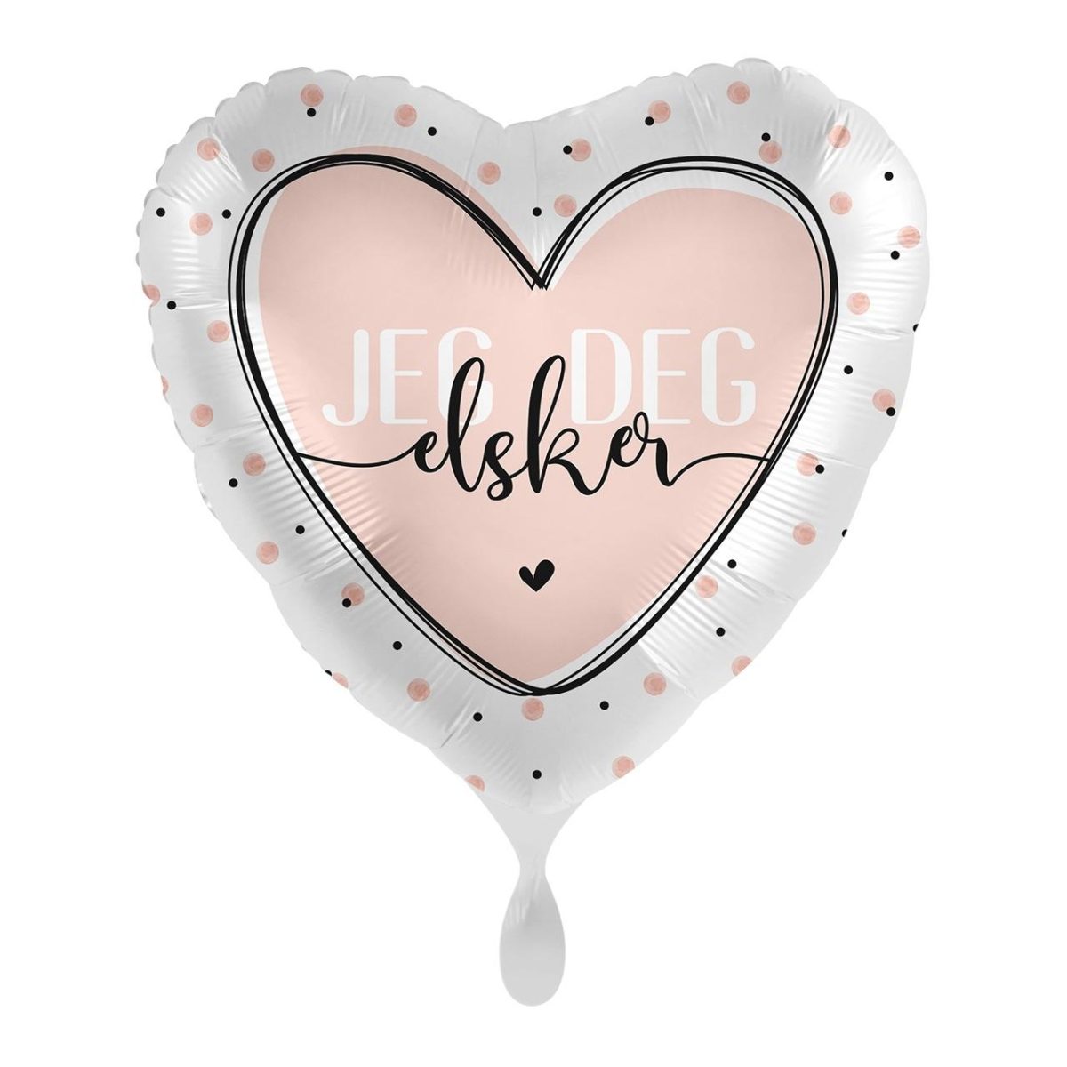 Folieballong, dus rosa - Jeg elsker deg