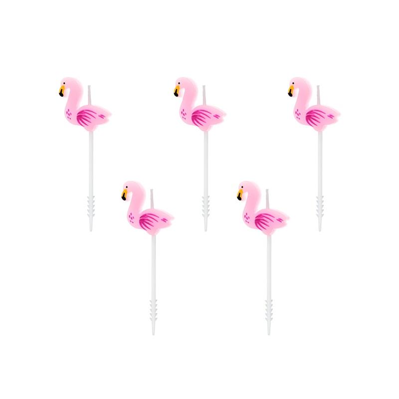 Kakelys flamingoer - 5 stk