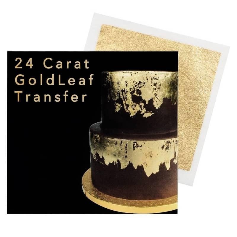 Bladmetall kake 24 karat, Gull - 1 ark