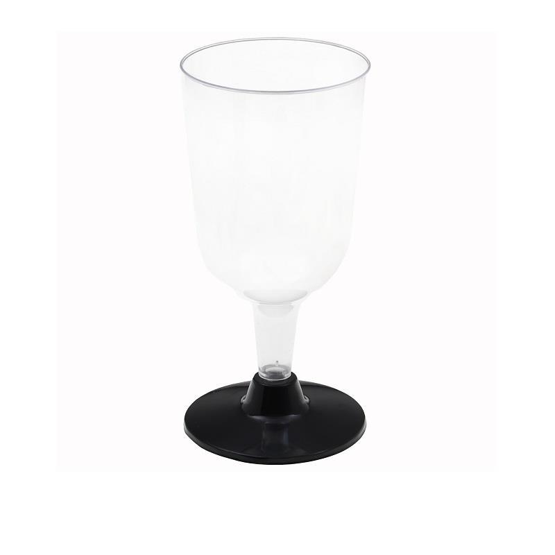 Vinglass svart stett - 6 stk