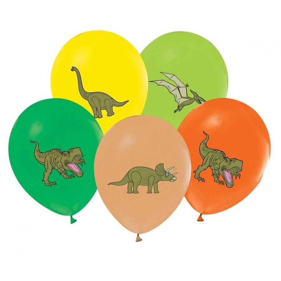 Ballonger, dinosaurer - 5 stk