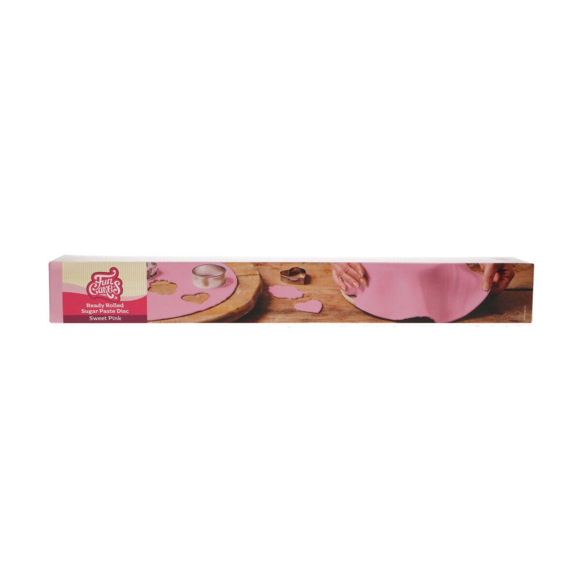 Ferdig fondantlokk, lys rosa - 36 cm
