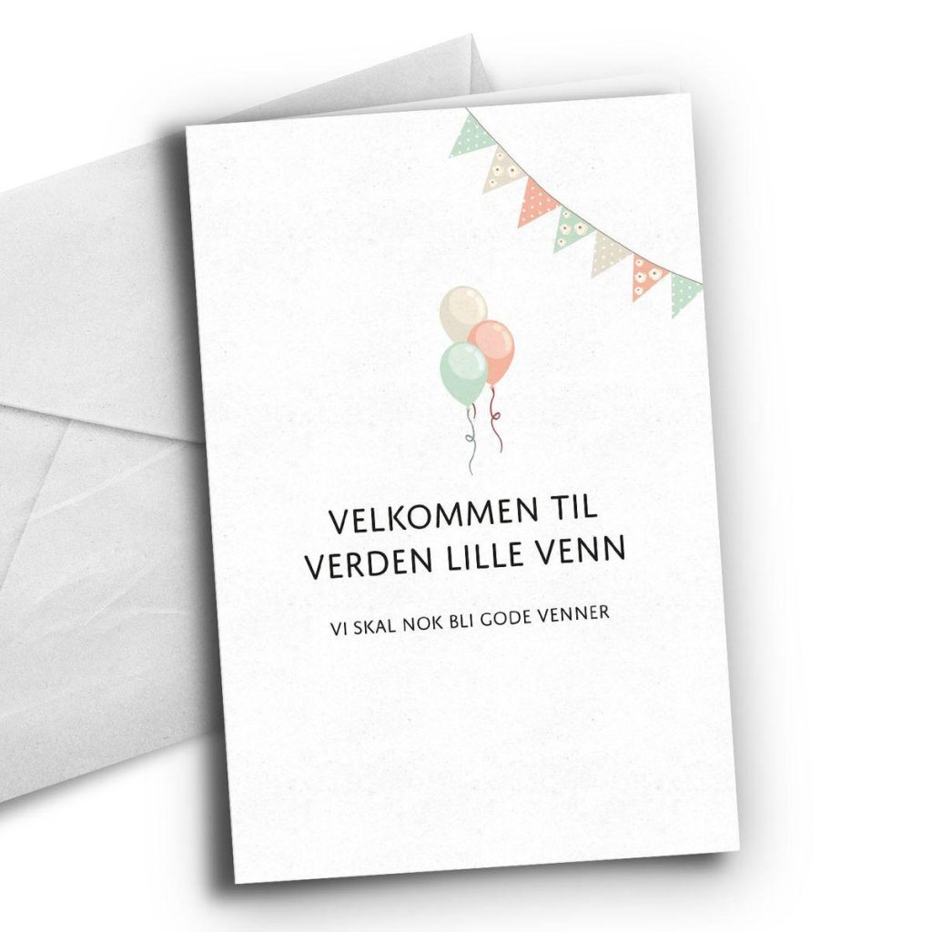 Kort - Velkommen til verden lille venn