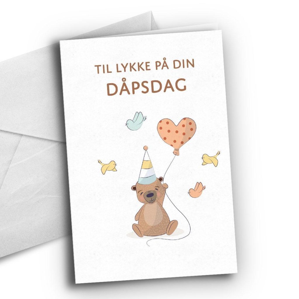 Kort - Til lykke på din dåpsdag