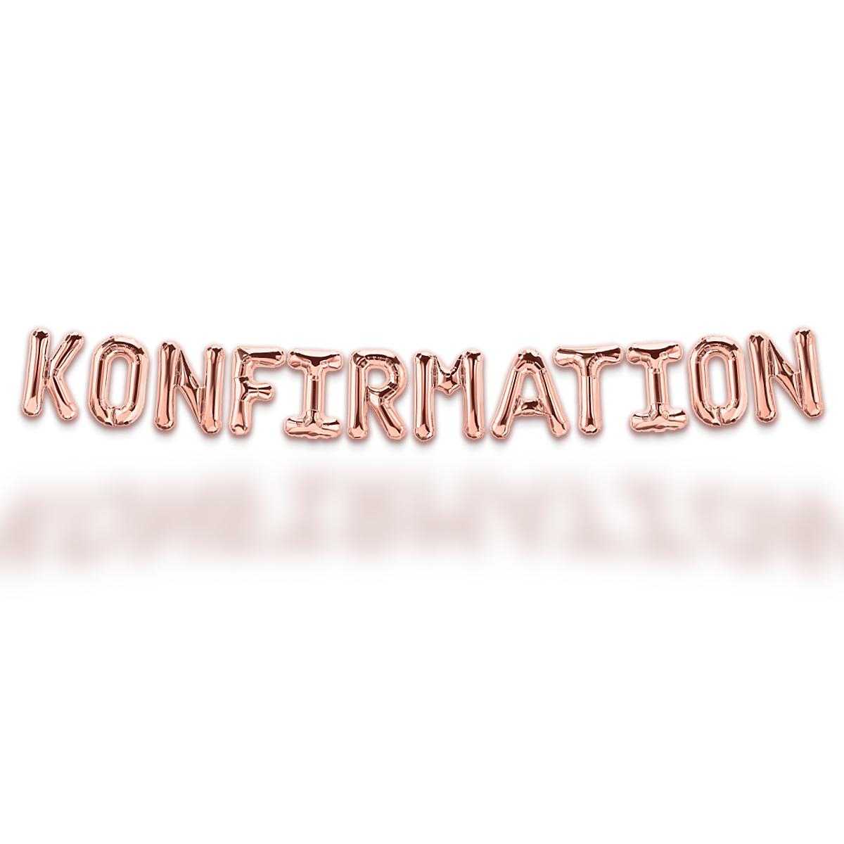Ballongbanner, rosegull - Konfirmation