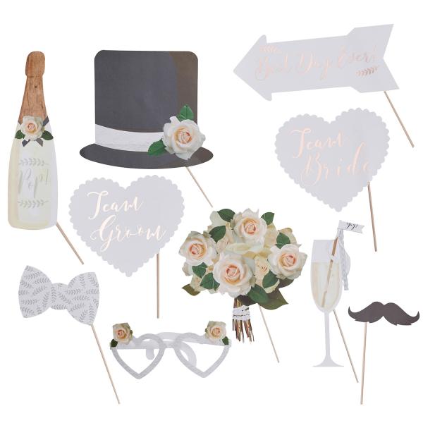 Fotopinner, floral wedding - 10 stk
