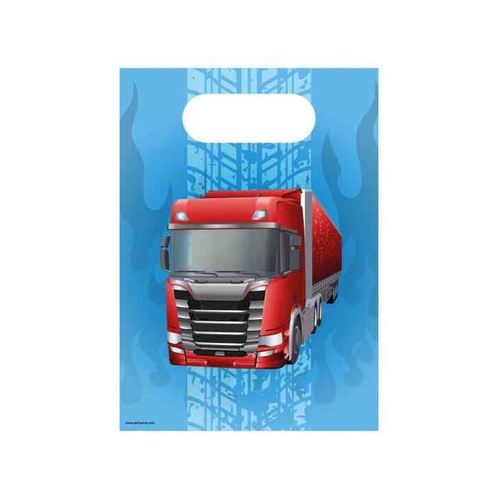 Godteposer papir, Lastebiler - 6 stk