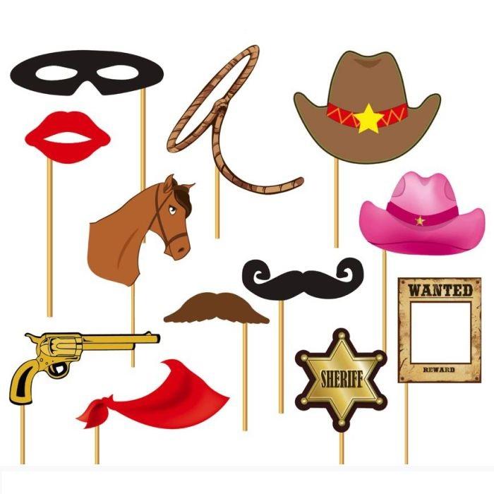 Fotopinner, Cowboy - 12 stk