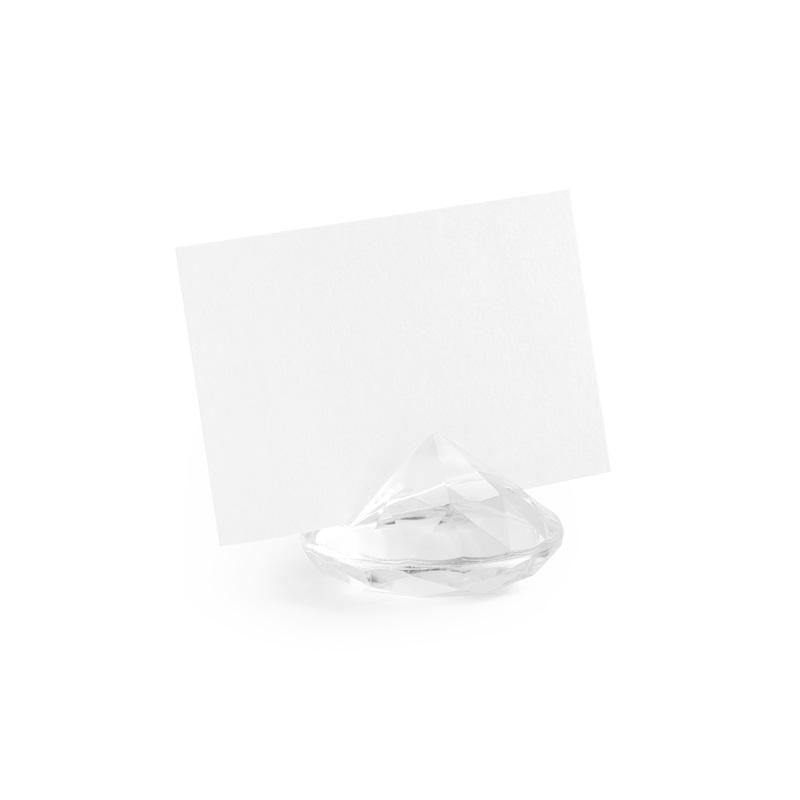 Bordkortholdere diamanter, blanke 40mm - 10 stk