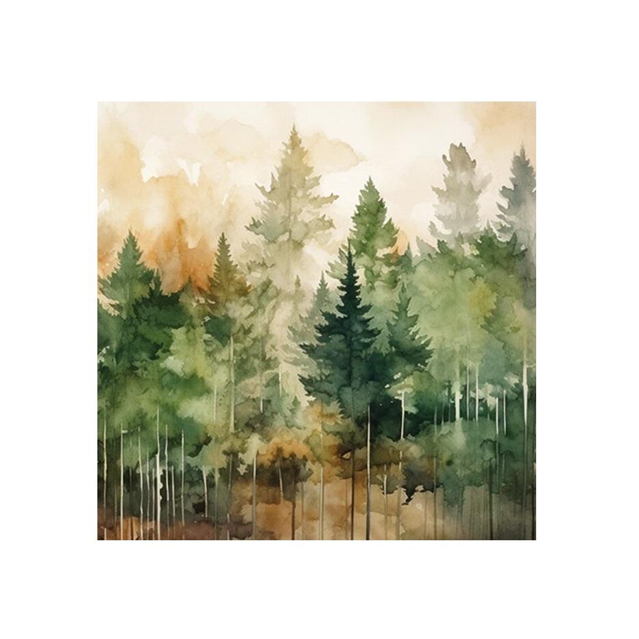 Servietter kaffe, skog - 20 stk